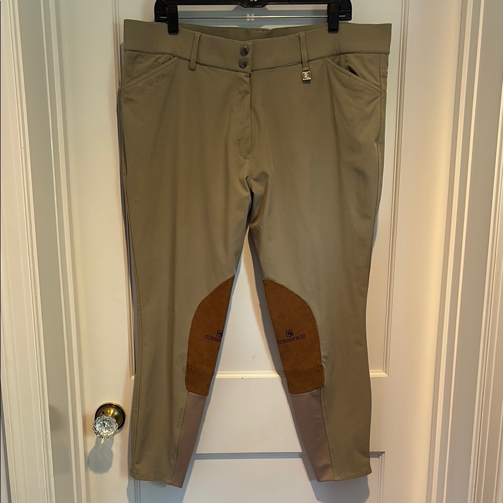 Romfh size 38R Sarafina knee patch breeches in tan